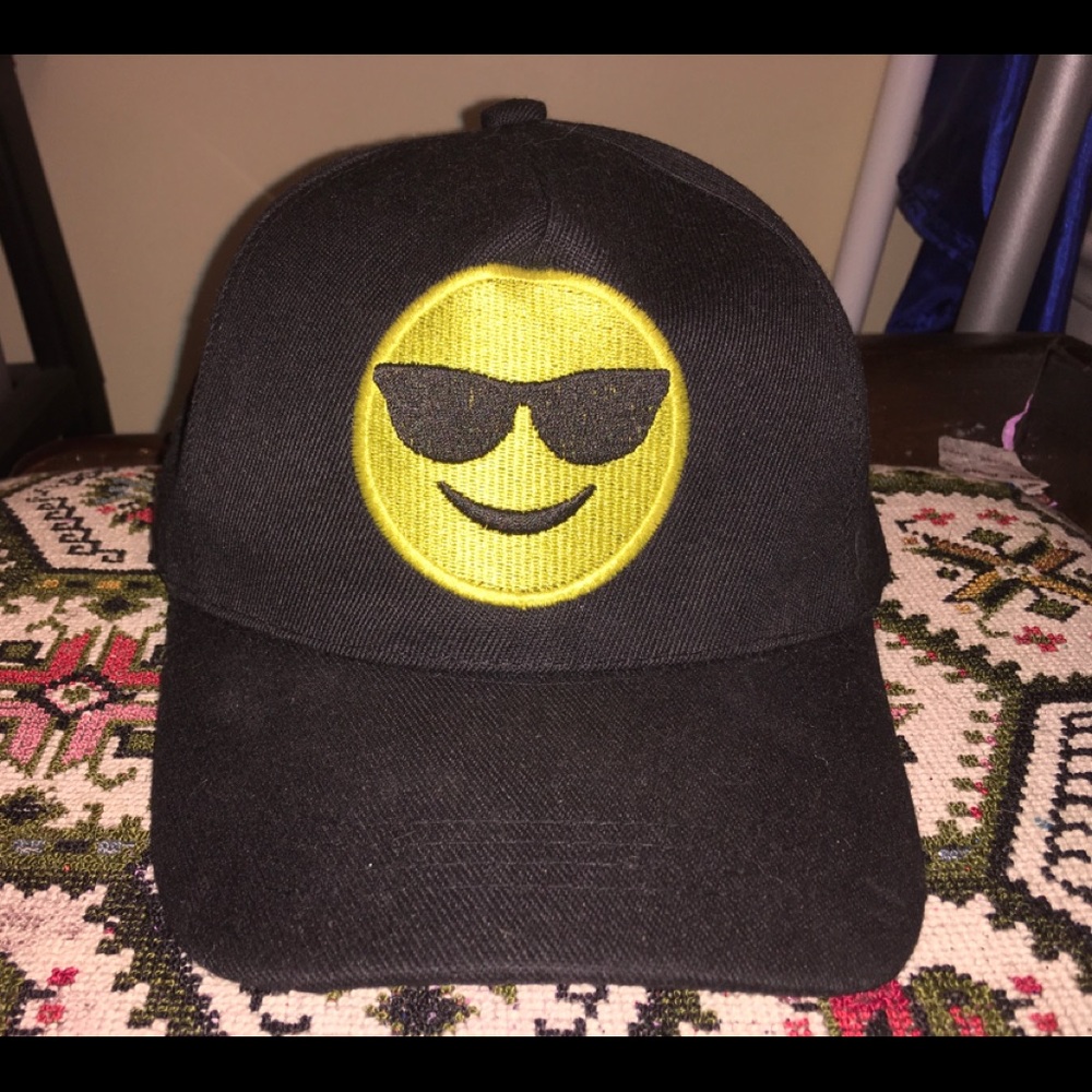 Smiley face baseball cap